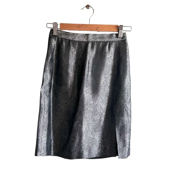 Barami Couture vintage faux snakeskin metallic pencil skirt, NWT, size 2 - Picture 2 of 13
